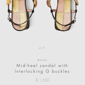 Gucci Womens mid heels sandals